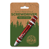 8-in-1 Pen Style Screwdriver - Man of God, 1 Tim 6:11