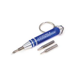 3-in-1 Mini Pen Precision Screwdriver - Strong and Courageous, Josh 1:9