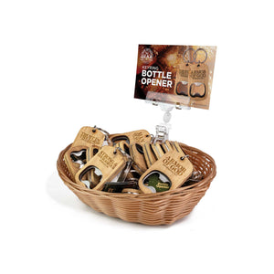 Wooden Keyring Bottle Openers - Basket of 24