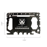 Wallet Card Multi-Tool - Strong and Courageous, Josh 1:9