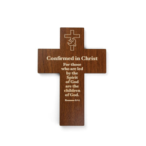 Confirmed in Christ Laser Engraved MDF Cross Wall Cross