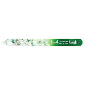 Glass Nail Files, Green – Trust in the Lord, Proverbs 3:5