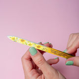 Glass Nail Files, Yellow – Strength and Honor, Proverbs 31:25