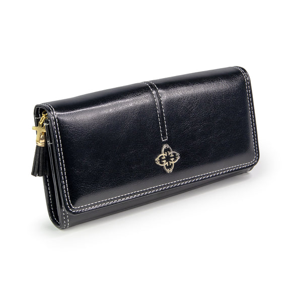 Cross Clutch Wallet – Black