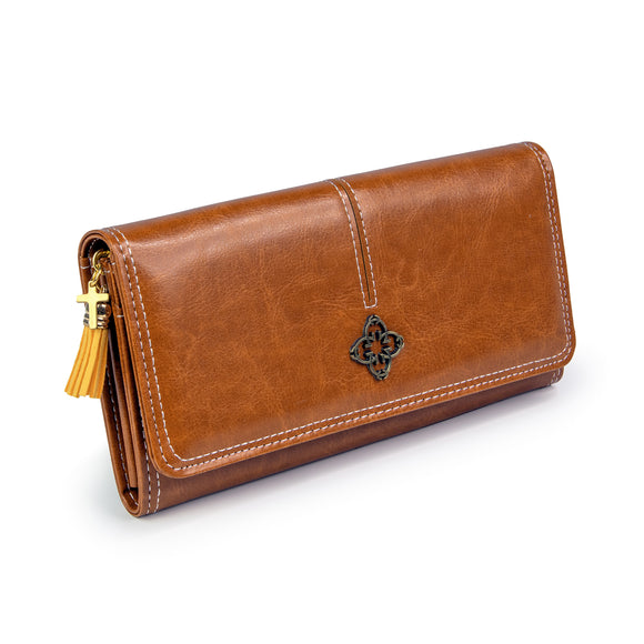 Cross Clutch Wallet – Brown