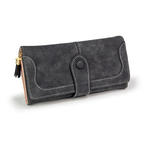 Suede Clutch Wallet – Black