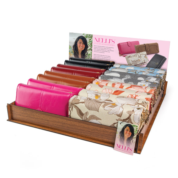 Wristlet Wallets – Display of 16 Wristlets