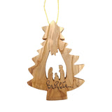 Olive Wood Christmas Ornament Sidekick with Stand