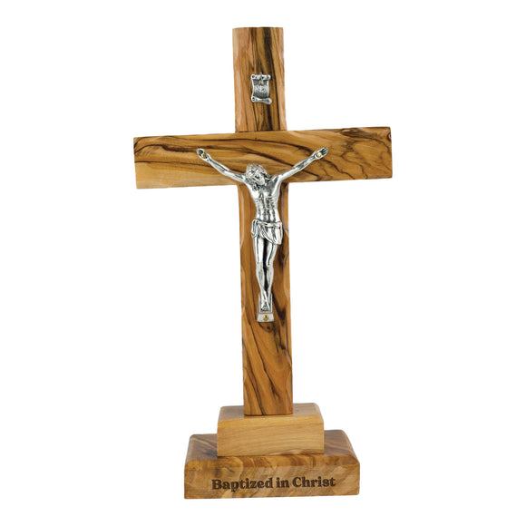Baptism Standing OR Hanging Crucifix Cross - Medium