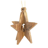 Olive Wood Christmas Ornament Sidekick with Stand