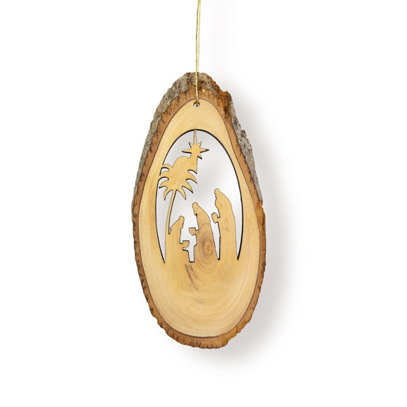 Wise Men with Star – Live Edge Olive Wood Slab Ornament