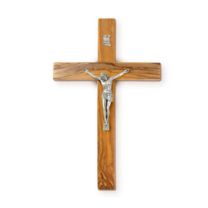 18" Olive Wood Wall Crucifix