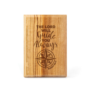 The Lord Will Guide You, Olive Wood Plaque