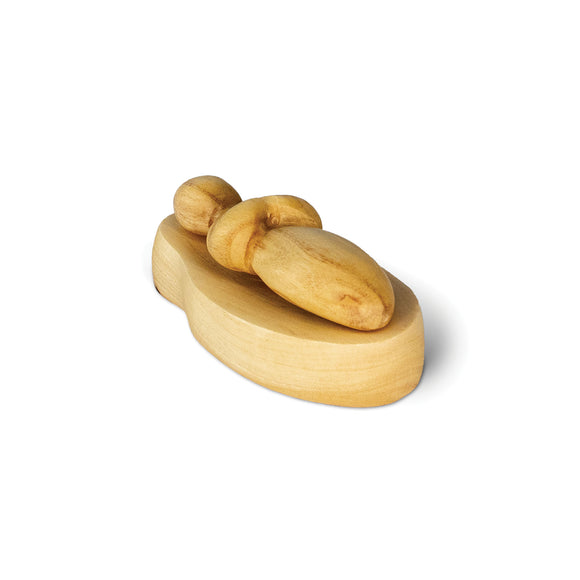 Olive Wood Baby Jesus and Manger