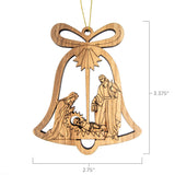 2D Laser Cut Bell Ornament – Nativity