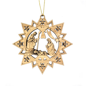 2D Laser Cut Star Ornament – Nativity