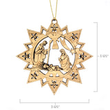 2D Laser Cut Star Ornament – Nativity