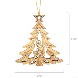 2D Laser Cut Tree Ornament – Mary and Baby Jesus