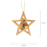 2D Laser Cut Star Ornament – Holy Family