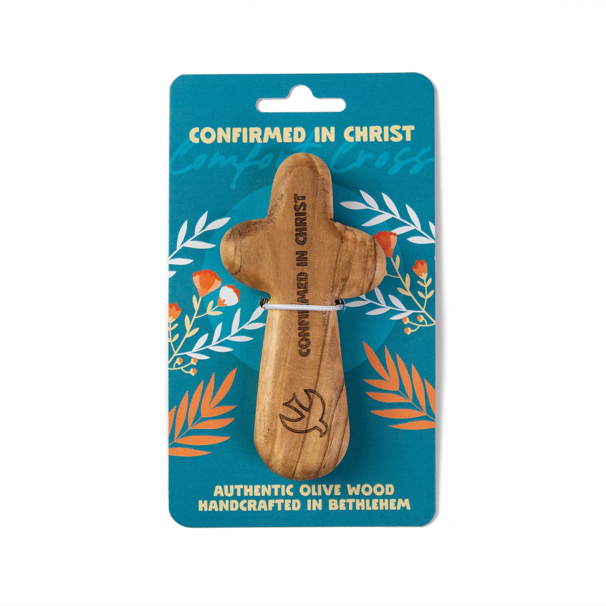 Laser Engraved Olive Wood Comfort Cross, Confirmed in Christ – Logos ...