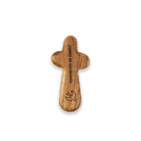 Laser Engraved Olive Wood Comfort Cross, Confirmed in Christ