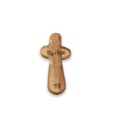 Laser Engraved Olive Wood Comfort Cross, My Hope, Rom 15:13