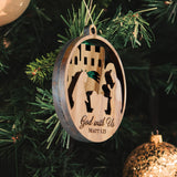 Round Dimensional Ornament - God with Us, Matt 1:23