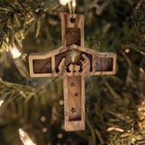 Cross Dimensional Ornament - Nativity with Stars