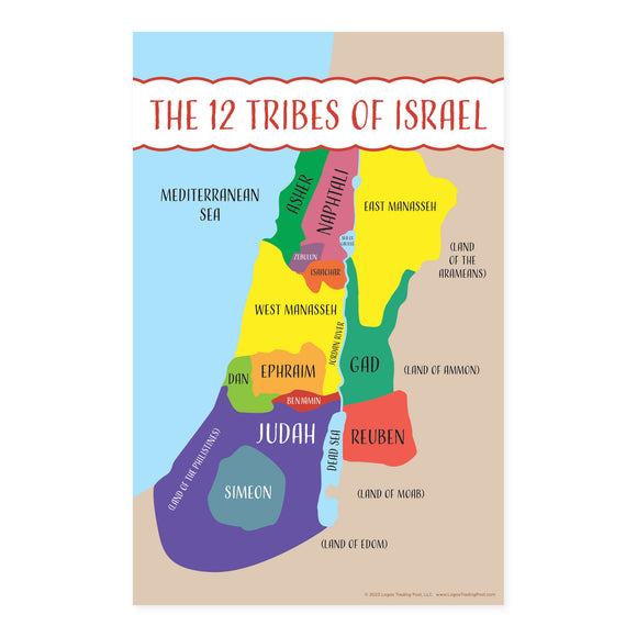 Children's Poster Prints – The 12 Tribes of Israel