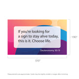 Stay Alive, Deuteronomy 30:19, Pass Along Scripture Cards, Pack of 25