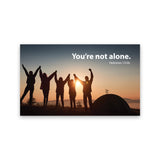 You're not alone, Hebrews 13:5b, Pass Along Scripture Cards, Pack of 25