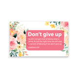 Don't Give Up, Galatians 6:9, Pass Along Scripture Cards, Pack of 25