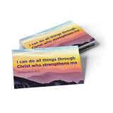 I can do all things through Christ, Philippians 4:13, Pass Along Scripture Cards, Pack of 25