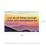 I can do all things through Christ, Philippians 4:13, Pass Along Scripture Cards, Pack of 25