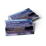 God I trust You, Proverbs 3:5-6, Pass Along Scripture Cards, Pack of 25