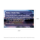 God I trust You, Proverbs 3:5-6, Pass Along Scripture Cards, Pack of 25