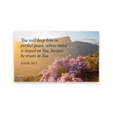 Perfect Peace, Isaiah 26:3, Pass Along Scripture Cards, Pack of 25