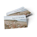 Perfect love casts out fear, 1 John 4:18, Pass Along Scripture Cards, Pack of 25