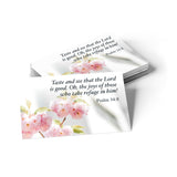 Taste and See, Psalm 34:8, Pass Along Scripture Cards, Pack of 25