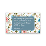 He who began a good work, Philippians 1:6, Pass Along Scripture Cards, Pack of 25