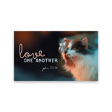 Cat, Love One Another, John 13:34, Pass Along Scripture Cards, Pack of 25