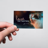 Cat, Love One Another, John 13:34, Pass Along Scripture Cards, Pack of 25