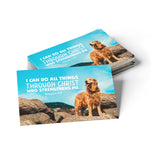 Dog, I Can Do All Things, Phil 4:13, Pass Along Scripture Cards, Pack of 25