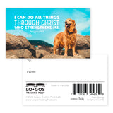 Dog, I Can Do All Things, Phil 4:13, Pass Along Scripture Cards, Pack of 25