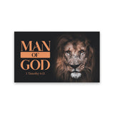 Lion, Man of God, 1 Timothy 6:11, Pass Along Scripture Cards, Pack of 25