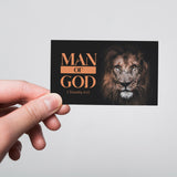 Lion, Man of God, 1 Timothy 6:11, Pass Along Scripture Cards, Pack of 25