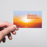 Sunset, His Grace, 2 Cor 12:9, Pass Along Scripture Cards, Pack of 25