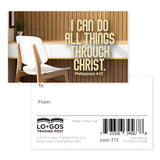 Desk, I Can Do, Phil 4:13, Pass Along Scripture Cards, Pack of 25