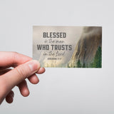 Mountain Side, Blessed is the Man, Jer 17:7, Pass Along Scripture Cards, Pack of 25