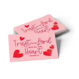 Hearts, Trust in the Lord, Pro 3:5, Pass Along Scripture Cards, Pack of 25